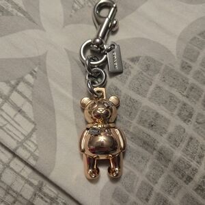 Coach Metallic Bear Keychain